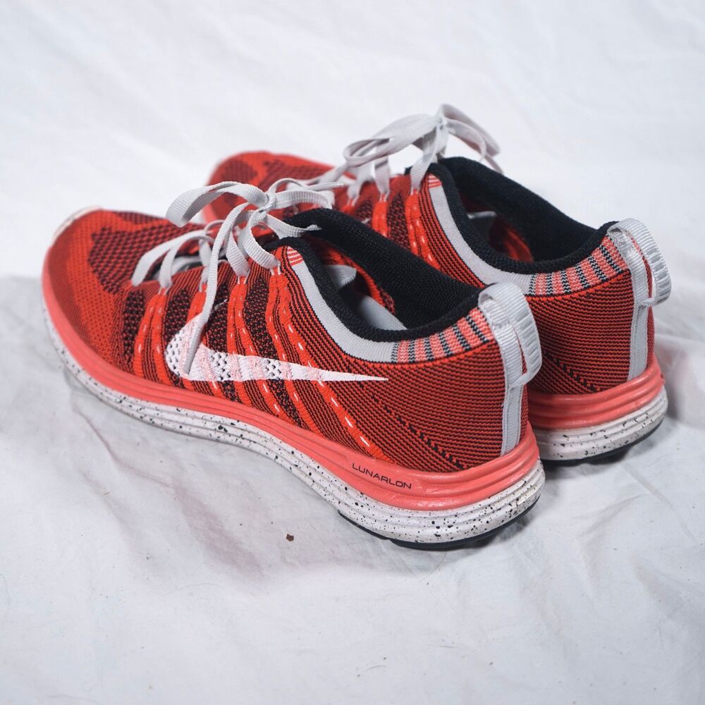 Nike Flyknit One+ Team Orange Red White Women's 8.5 Sneakers 554888-611 2012 - Picture 2 of 8
